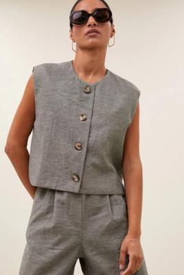 By-bar gilet nori melange | charcoal melee
