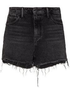 Alexander Wang short en jean à bords francs - Noir