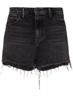 Alexander Wang short en jean à bords francs - Noir