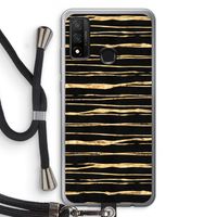 Gouden strepen: Huawei P Smart (2020) Transparant Hoesje met koord