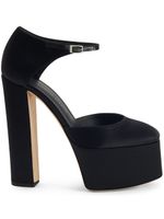 Giuseppe Zanotti escarpins Bebe à fini satiné 150 mm - Noir