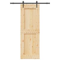 Schuifdeur met beslag 80x210 cm massief grenenhout