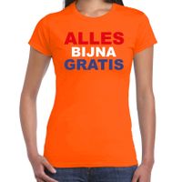 Alles bijna gratis t-shirt oranje voor dames - Koningsdag shirts - thumbnail