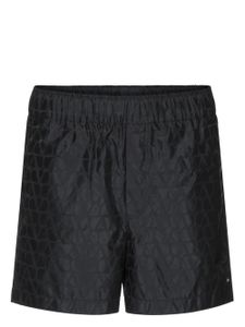 Valentino Garavani short de bain Toile Iconographe - Noir