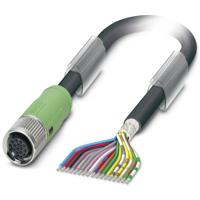 Phoenix Contact 1430307 Sensor/actuator connector, geassembleerd M12 Aantal polen (sensoren): 17 Bus, recht 5.00 m 1 stuk(s) Piece