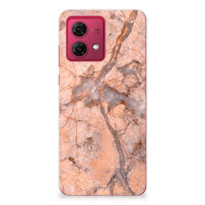 Motorola Moto G84 | TPU | Siliconen hoesje | Marmer Oranje
