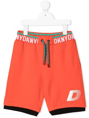 Dkny Kids short à bande logo - Orange