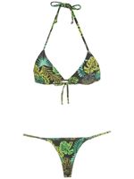 Amir Slama bikini à imprimé tropical - Vert - thumbnail