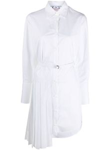 Off-White robe-chemise à slogan imprimé - Blanc