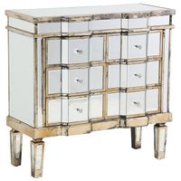 Beliani MOZELA - Commode-Zilver-Glas