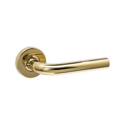 Intersteel Deurkruk Luzern met Rozet Massief Verdekt ø53x10mm PVD Messingkleur