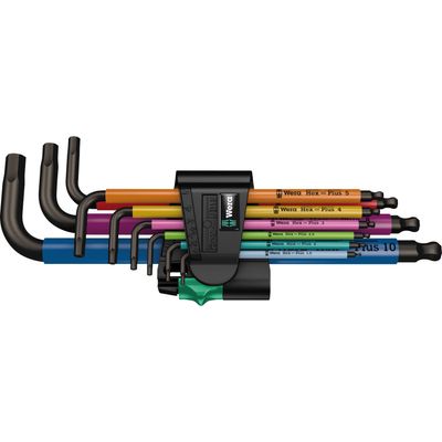 Wera Inbussleutelset 950/9 Hex-Plus Multicolour 1 SB schroevendraaier