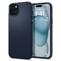 iPhone 15 Spigen Liquid Air TPU Case - Navy Blauw