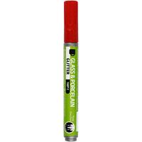 Creativ Company Glas- en porseleinstift glitter semi-dekkend - rood