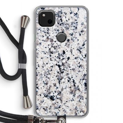 Gespikkelde marmer: Pixel 4a Transparant Hoesje met koord