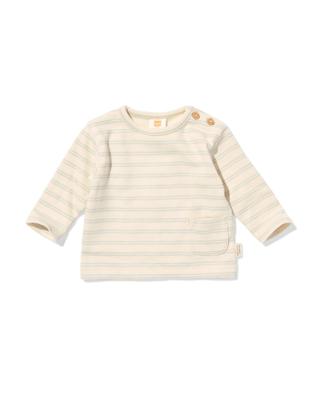 HEMA Baby T-shirt strepen ecru (ecru)