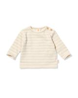 HEMA Baby T-shirt strepen ecru (ecru)