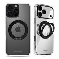 Mobilize MagSafe Compatible 360 Rotating Ring Stand Case Apple iPhone 16 Pro Max Clear/Black