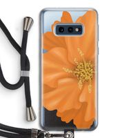 Orange Ellila flower: Samsung Galaxy S10e Transparant Hoesje met koord