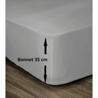 Onderlaken Lovely Home Grijs Lichtgrijs Tweepersoonsbed 160 x 200 cm