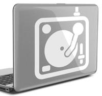 Sticker Laptop Draaitafel - thumbnail