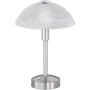 LED Tafellamp - Trion Dontra - 4W - Warm Wit 3000K - Rond - Mat Nikkel - Aluminium