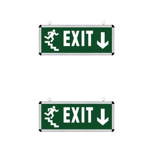 LED Noodverlichting Exit - 2 Pack - Rabonta Omlaag - Hangend - 3W
