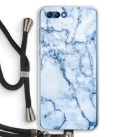 Blauw marmer: Honor 10 Transparant Hoesje met koord