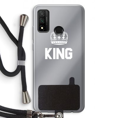 King zwart: Huawei P Smart (2020) Transparant Hoesje met koord