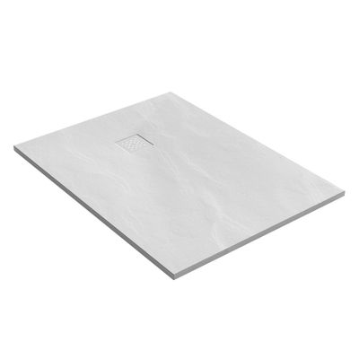 Douchebak Sanitop Just Creating Relievo Crag 90x120 cm Mat Wit