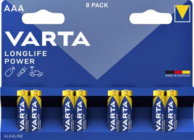 Batterij varta longlife power 8x aaa | 20 stuks