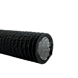 Ongeïsoleerde zwarte flexibele slang - Ø125mm - 3 meter