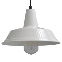 Masterlight Witte vintage hanglamp Industria 25 met zwart 2545-06-06-S - thumbnail