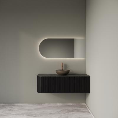 Badkamermeubelset Gliss Design Alluro 120 cm Rechts Black Veneer