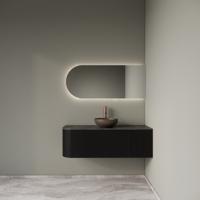 Badkamermeubelset Gliss Design Alluro 120 cm Rechts Black Veneer
