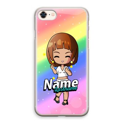 Chibi Maker vrouw: iPhone 8 Transparant Hoesje