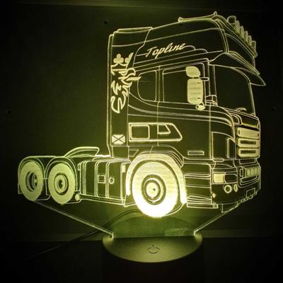 3D LED LAMP - VRACHTWAGEN SEMI 4 - Ontwerp-zelf.nl