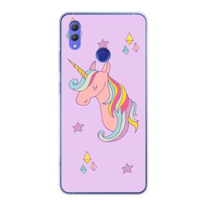 Roze eenhoorn: Honor Note 10 Transparant Hoesje