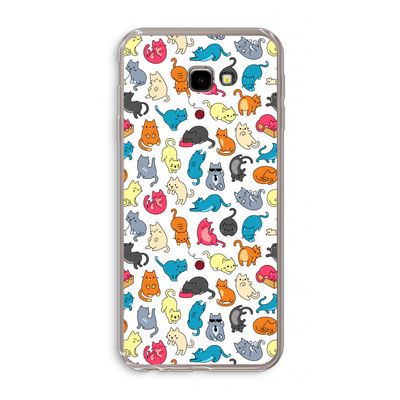 Kleurrijke katten: Samsung Galaxy J4 Plus Transparant Hoesje