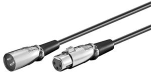 Goobay 50705 audio kabel 2 m XLR (3-pin) Zwart, Metallic