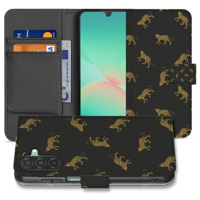 Telefoonhoesje | Met pasjeshouder | Samsung Galaxy A17 Luipaardprint PU Leer