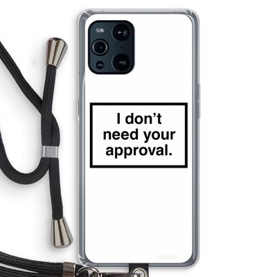 Don't need approval: Oppo Find X3 Pro Transparant Hoesje met koord