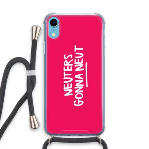 Neuters (roze): iPhone XR Transparant Hoesje met koord