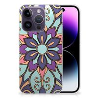 Apple iPhone 14 Pro TPU Case Purple Flower - thumbnail