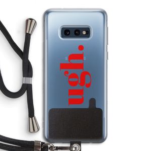 Ugh: Samsung Galaxy S10e Transparant Hoesje met koord