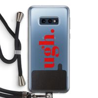 Ugh: Samsung Galaxy S10e Transparant Hoesje met koord