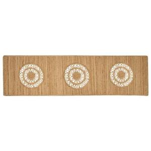 Beliani-HATIPOGLU-Laagpolig vloerkleed-Beige-80 x 300 cm-Jute