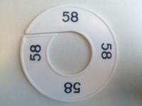 Maatring 9cm wit/zwart 58