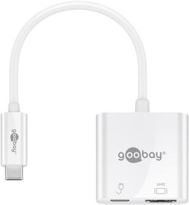 Goobay 62110 laptop dock & poortreplicator Bedraad USB 3.2 Gen 1 (3.1 Gen 1) Type-C Wit