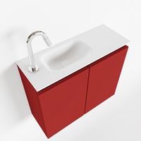 Toiletmeubel Mondiaz Ture | 60 cm | Meubelkleur Fire | Eden wastafel Talc Links | 1 kraangat
